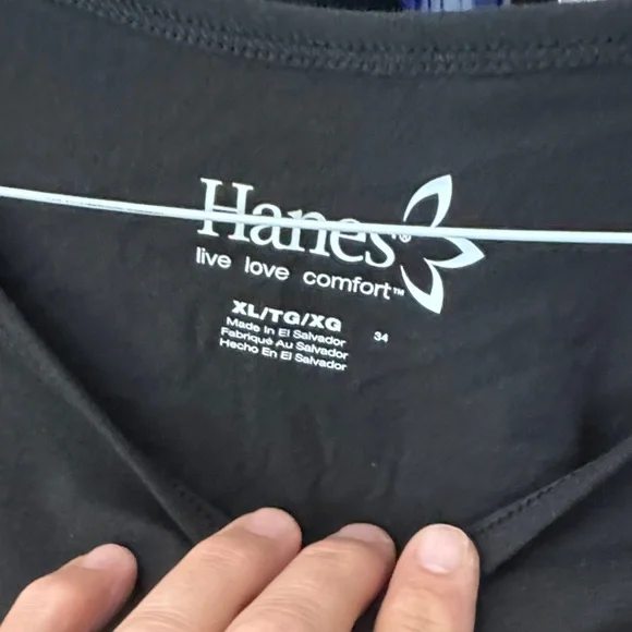 Hanes Charcoal Long Sleeve Shirt - Picture 2 of 3